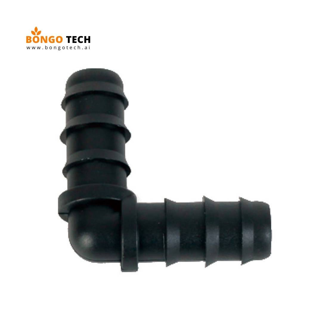 Elbow Connector for 16mm Irrigation Pipe - L Shape Joint for Drip & Garden Watering Tube - Bangladesh(BD)